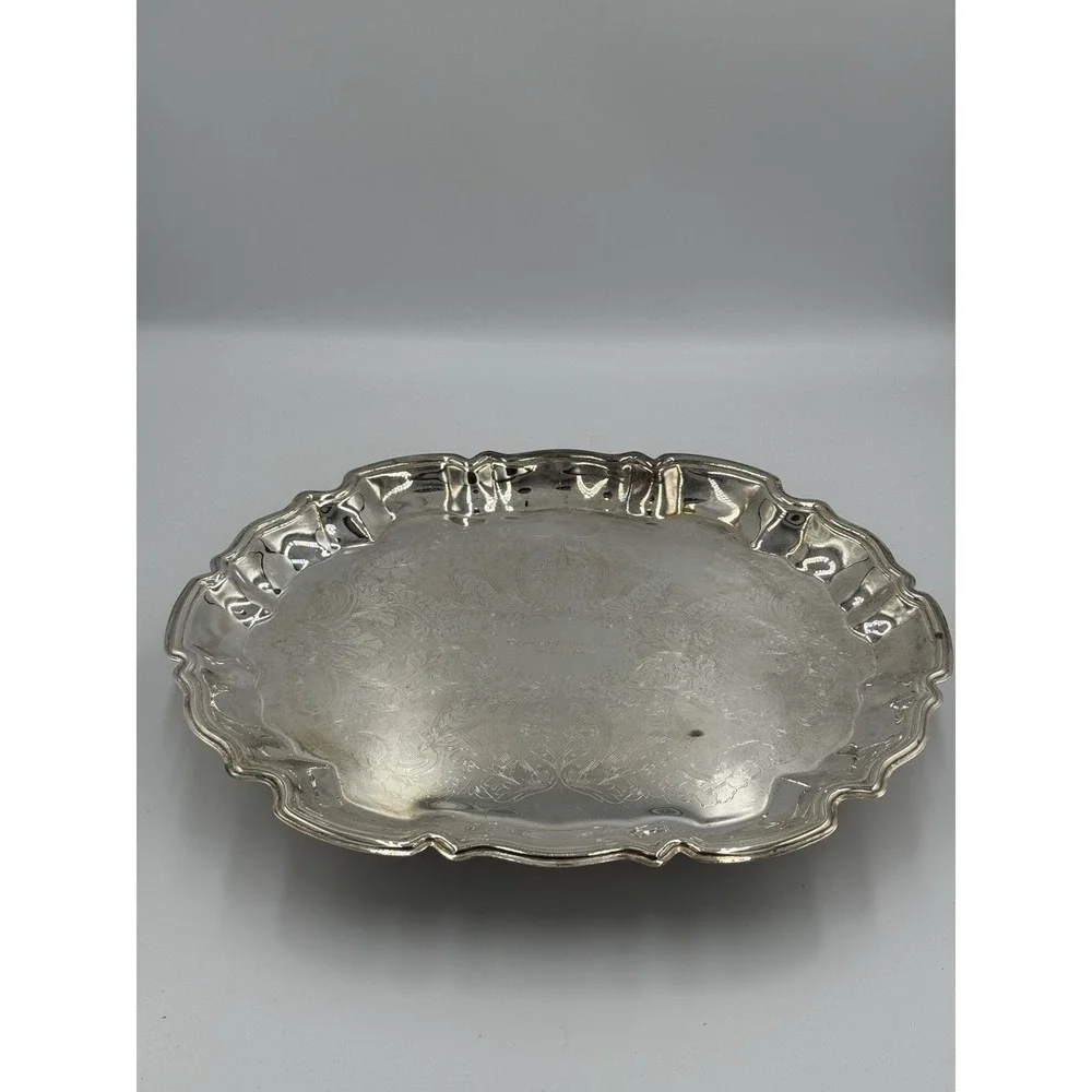 Sheridan Silver Plated Brass Footed Tray